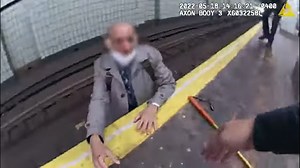 Video: NYPD cops save blind man who fell onto subway tracks 'in the nick of time'