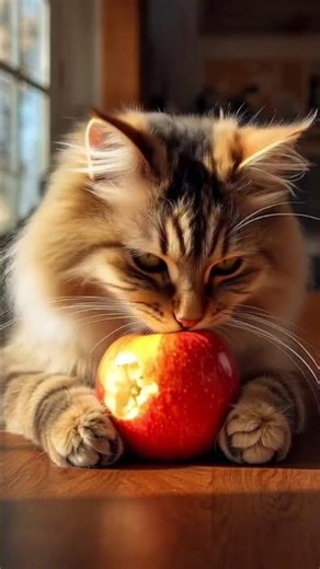 You Won’t Believe What This Cat Does with an Apple 🍎😺