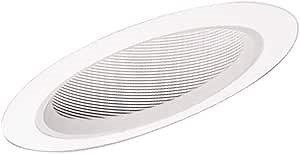 HALO 456W Recessed Lighting with Sloped Ceiling Trim, White Baffle, White Trim, 6 in.