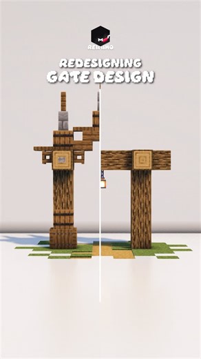 Reimiho on Instagram: "Few steps to improve your Minecraft gate design! #minecraft #reimiho #minecraftbuilding #minecraftdesign #mcbuilds #fyp #tips"