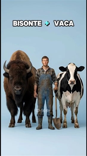 ✅Que pasa si cruzas a un Bisonte y una Vaca??...🦬🐄 #hibrido #beefalo #cruza #bisonte #vaca #animales