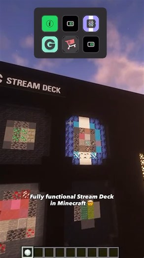 elgato on Instagram: "You can build anything in Minecraft... even a working Stream Deck. 🤯 @theaaplfreak used Virtual Stream Deck, redstone, custom Node.js automation, and real-time image processing to build this functional Minecraft Stream Deck. Read more about how this build works, link in bio."
