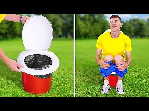 LIFE-SAVING GADGETS AND CLEVER TRAVEL HACKS || Funny Camping Challenge For 24 HOURS By 123GO! TRENDS