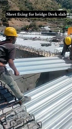 sheet fixing for bridge Deck Slab #heavycivil #shorts