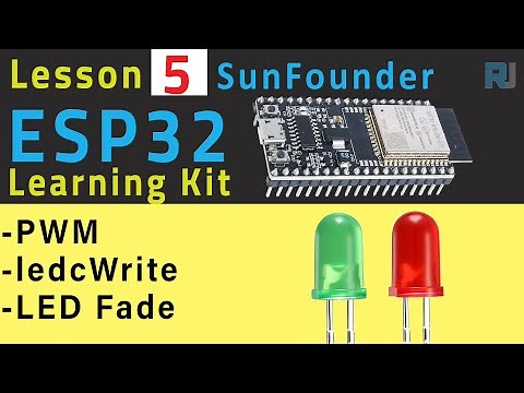 ESP32 Tutorial 5 - LED Fade, control brightness of an LED -ESP32 IoT Learning kit