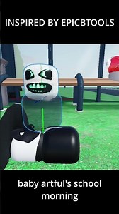 BABY ARTFUL GOES TO THE BUS STOP #roblox #dieofdeath (inspired by @epicbtools)