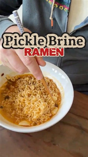 Pickle Brine Ramen - 10/10 #pickles #brine #recipe #dontwastethebrine
