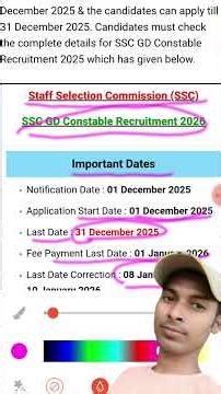 #Howtoapply_SSC_GD_Constable_2026 Staff Selection Commission (SSC)SSC GD Constable