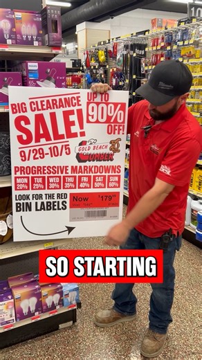 Don’t Miss Our HUGE Clearance Sale! 🗓️ Sept 29–Oct 5 🔻 Over 700 clearance items 📉 Progressive markdowns daily — starting at 20% off Monday and building to 60% off Sunday 🔥 Some deals as high as 90% off Just look for the red tags. Get in early... or wait and save more — if it’s still there. | Gold Beach Lumber - Port Orford