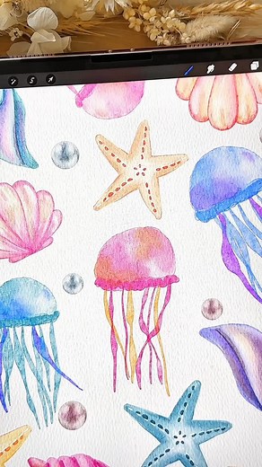 Brush with Bree | Procreate Brushes & Digital Art on Instagram: "How to draw watercolour jellyfish on procreate on your iPad with this easy beginner digital art tutorial 🪼🪼 The brushes and canvas im using are part of the realistic watercolour brush set from my website linked in my bio 🖌️🎨 . . . #ipadartoftheday #ipadartwithprocreate #ipadart #ipaddrawing #etsysellersofinstagram #procreate #procreateart #procreatedrawing #procreateillustration #stickershop #procreatewatercolor #procreatewater