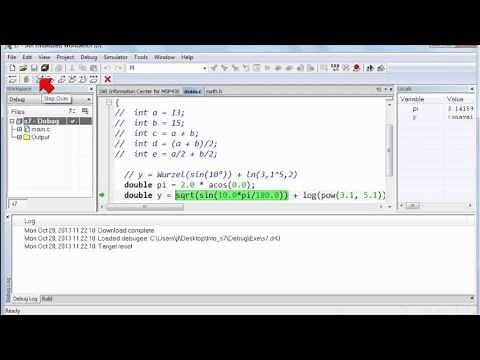 05C.2 Formel mit mathematischen Funktionen in C schreiben