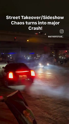 24K views · 325 reactions | Street Takeover/Sideshow chaos turns into car crash! #streettakeovers #takeovers #sideshows #fails #funny #california #Drifting #cars #carsofinstagram #carswithoutlimits | Babayaga Racing Channel | Facebook