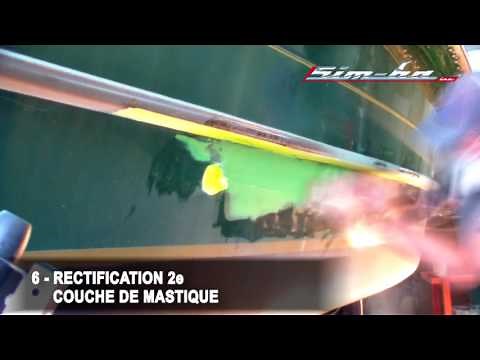 Réparation de gelcoat et fibre de verre étape par étape Sim ba inc