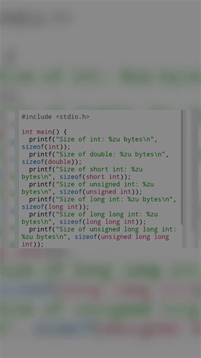 Learn C Programming Basics Fast! ⚡C Language Data Types Practical 👨‍💻 #PatelStackio #Shorts