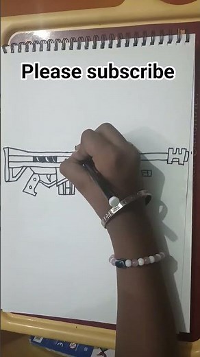 How to Draw Heavy Sniper rifle drawing easy