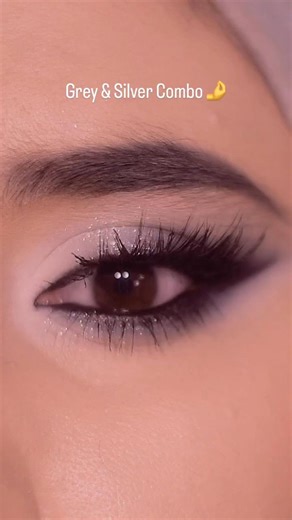 Grey Silver eye makeup tutorial #makeuptutorial #shortvideo