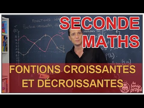 Increasing and Decreasing Functions - Second Year Maths - Les Bons Profs