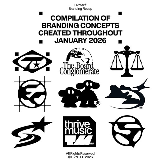 hvnter | Compilation of January logo concepts. | Instagram