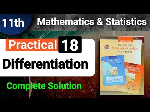 class 11 maths practical 18 differentiation - 11th math practical book - differentiation 11th