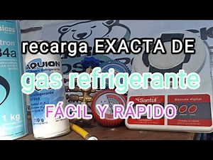 el método mas EXACTO Y SENCILLO de recargar gas r600 o 134a para cualquier tipo de refrigerador ..!