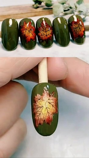 Maple Leaf Nail Design Tutorial