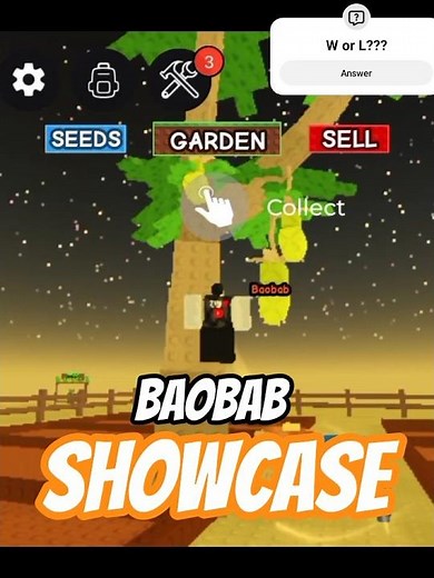 baobab fruit showcase #roblox #growagarden