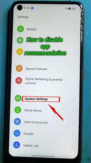 😱 how to disable app recommendation on realme #shorts