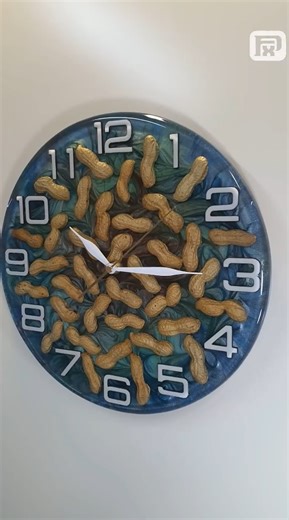 This peanut shell resin clock is turning heads