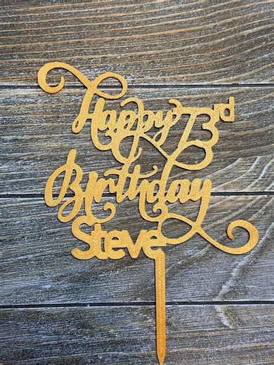 Hbp4-customizable Happy Birthday Cake Topper - Etsy