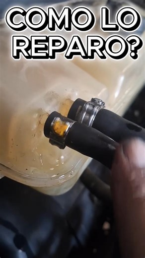 "How can I repair the water leak in the engine coolant reservoir without spending extra money?"