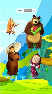 Try to find the shadows of Masha and the Bear, the squirrel, and Lady Bear #mashaandbear #shortvideo