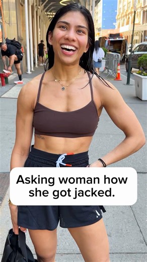 Asking woman how she got JACKED #fitness #motivation #workout
