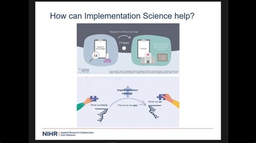 ARC Lunch and Learn: Implementation science and knowledge mobilisation | NIHR Applied Research Collaboration (ARC) East Midlands