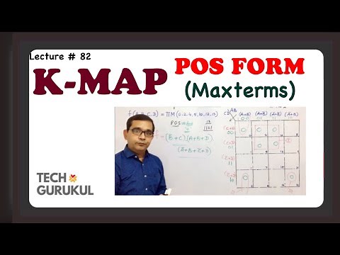 82. K- MAP Using Maxterms (POS FORM) | TECH GURUKUL By Dinesh Arya