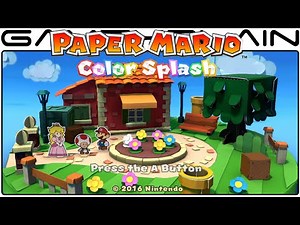 Paper Mario: Color Splash - Title Screen Full Loop (Direct Feed Gameplay)