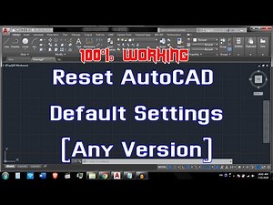 How to reset AutoCAD default Settings in Hindi | AutoCAD 2016-2021| 2020