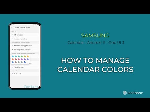 How to Manage Calendar colors - Samsung Calendar [Android 11 - One UI 3]