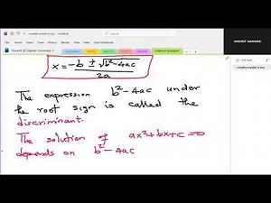 Lecture 1: Introduction to Complex Numbers