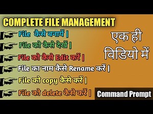 Complete File Management of CMD || MS-DOS