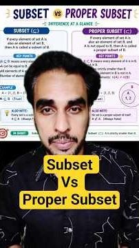 Subset और Proper Subset में आखिर फर्क क्या है? 🤔 | Gaurav sir #Subset #ProperSubset #SetTheory#Maths