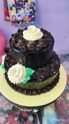 Royal Two Tier Chocolate Rose Cake Design 🍫🌹 | Elegant Birthday Cake Decoration Ideas