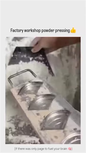 How it Workx | The video captures a mesmerizing close-up view of a cosmetics factory process where workers meticulously press loose white setting powder... | Instagram
