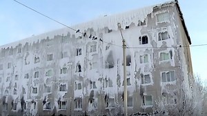 Iceberg building appears in Siberia during dead of winter