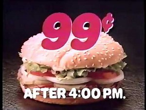 Burger King Whopper 80s Commercial (1988)