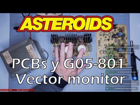 Asteroids mueble arcade y G05-801 Vector monitor