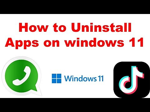How to uninstall Apps on windows 11 WhatsApp, Tiktok