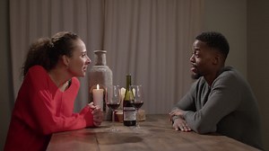 Free stock video - Happy couple talking at table