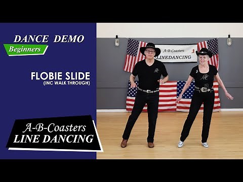 FLOBIE SLIDE - Line Dance Demo & Walk Through