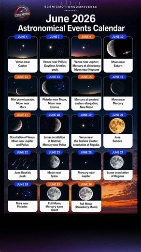 June 2026 Astronomy Guide: Major Celestial Events Explained 🌙🔭
