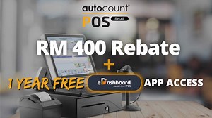 🔖AutoCount POS provides all in one solution for retail, from cashier to backend, the only POS solution you’ll ever need! Now with RM400 REBATE & FREE 1 Year eDashboard mobile app access! The revolutionary POS solution is suitable for businesses such as Convenience Store, Bakery, Pharmacy, Mobile Gadgets, Books and Stationery store, or similar retail business! AutoCount POS comes with: ✅Advance Promotion Module which supports various promotion scheme, setting promotion based on special condition